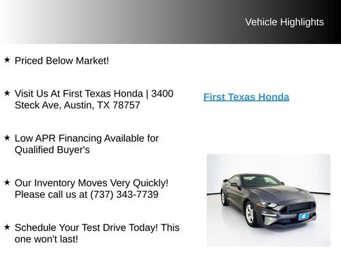 Used 2018 Ford Mustang Coupe RWD image 9