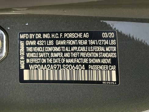 Certified 2020 Porsche 911 Carrera RWD image 25
