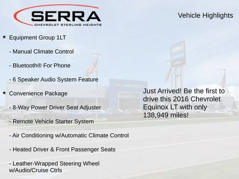 Used 2016 Chevrolet Equinox LT w/ Convenience Package FWD image 3