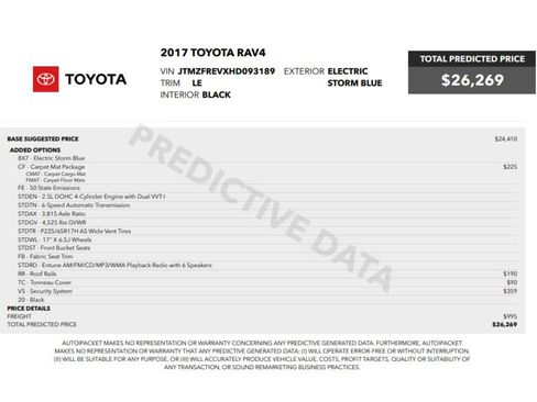 Used 2017 Toyota RAV4 LE w/ Carpet Mat Package image 2