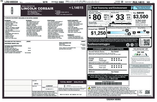 Certified 2024 Lincoln Corsair Grand Touring AWD/4WD image 28