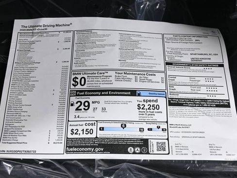 New 2026 BMW X3 xDrive30 w/ M Sport Package image 37