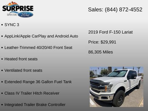 Used 2019 Ford F150 Lariat w/ Equipment Group 501A Mid AWD/4WD image 15