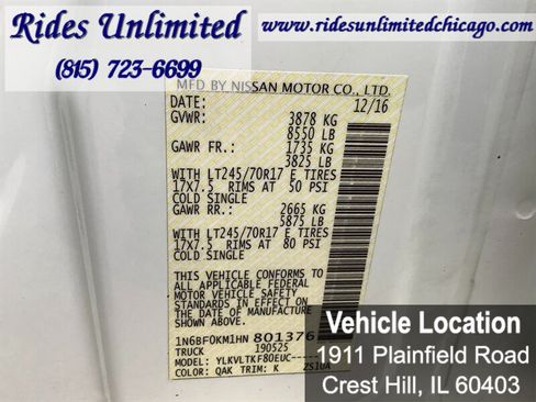 Used 2017 Nissan NV 1500 SV RWD image 17