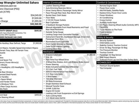 Used 2017 Jeep Wrangler Unlimited Sahara w/ Connectivity Group image 4