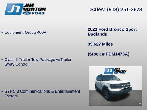 Used 2023 Ford Bronco Sport Badlands AWD/4WD image 8