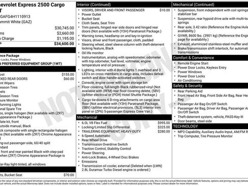 Used 2017 Chevrolet Express 2500 RWD image 1