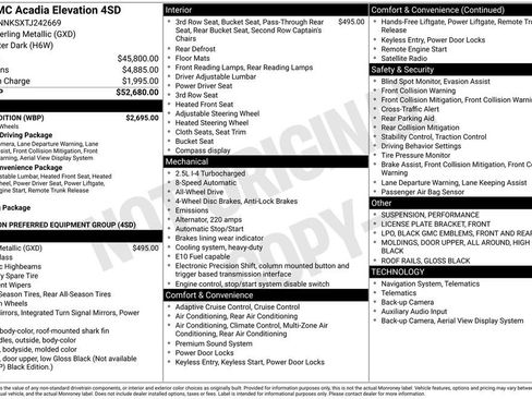 New 2026 GMC Acadia Elevation w/ Black Edition image 5