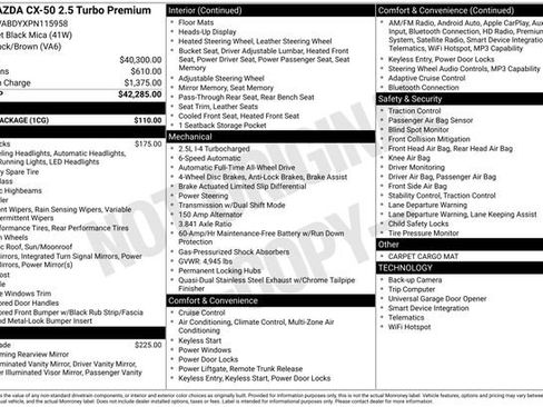 Used 2023 MAZDA CX-50 AWD 2.5 Turbo w/ Cargo Package image 13