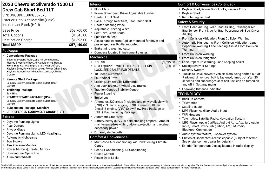 Used 2023 Chevrolet Silverado 1500 LT AWD/4WD image 36