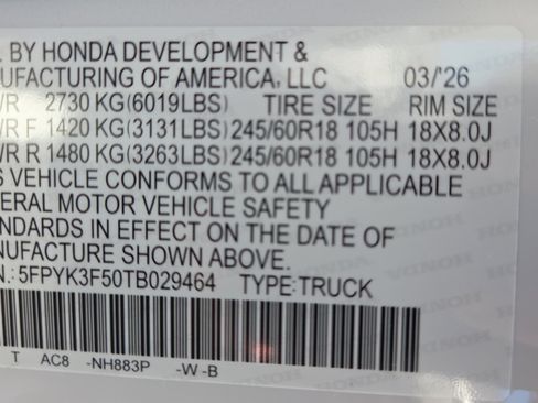 New 2026 Honda Ridgeline RTL image 22