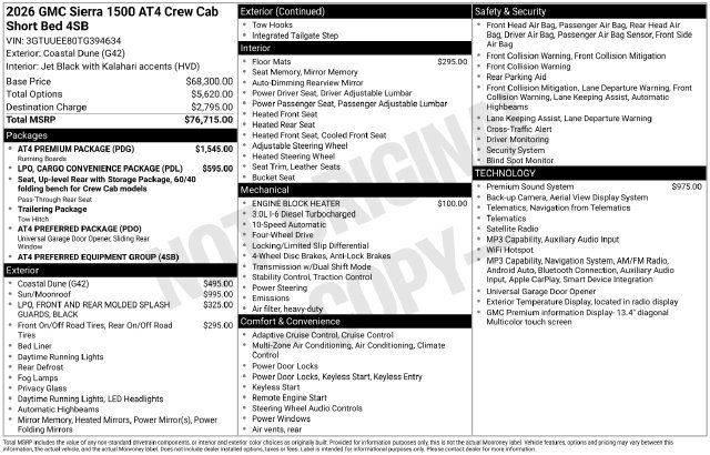 Used 2026 GMC Sierra 1500 AT4 w/ AT4 Premium Package AWD/4WD image 17