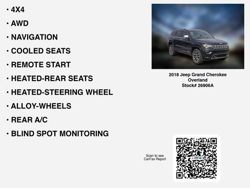 Used 2018 Jeep Grand Cherokee Overland image 7