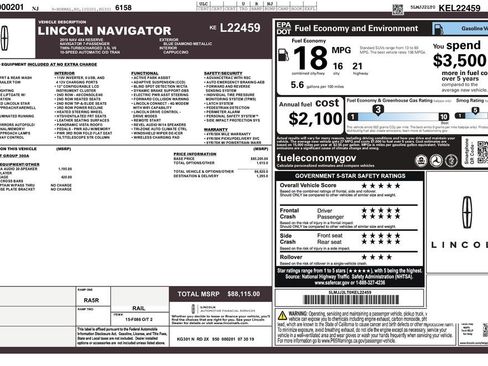 Used 2019 Lincoln Navigator Reserve w/ Cargo Package AWD/4WD image 3