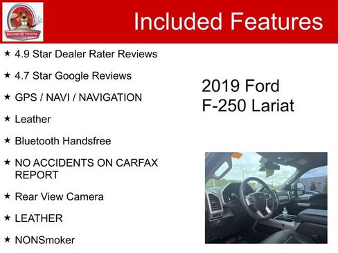 Used 2019 Ford F250 Lariat w/ Lariat Ultimate Package RWD image 5
