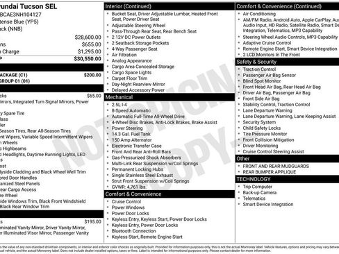 Used 2022 Hyundai Tucson SEL w/ Cargo Package AWD/4WD image 34