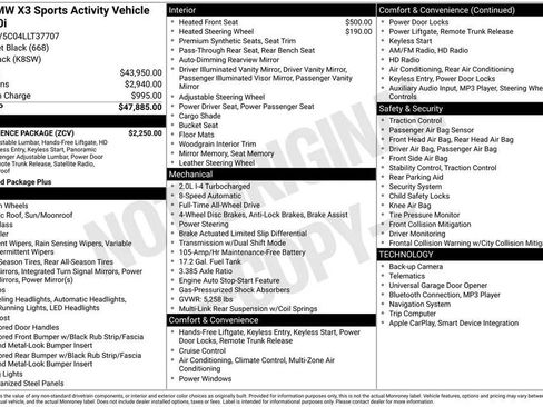 Used 2020 BMW X3 xDrive30i w/ Convenience Package image 30