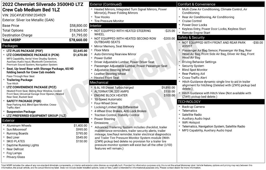 Used 2022 Chevrolet Silverado 3500 LTZ w/ LTZ Plus Package AWD/4WD image 6