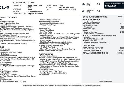 Used 2026 Kia K5 GT-Line FWD image 3