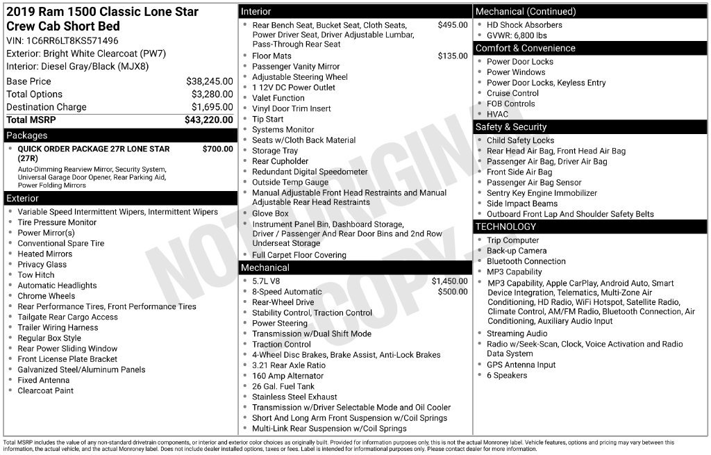 Used 2019 RAM 1500 Lone Star RWD image 23