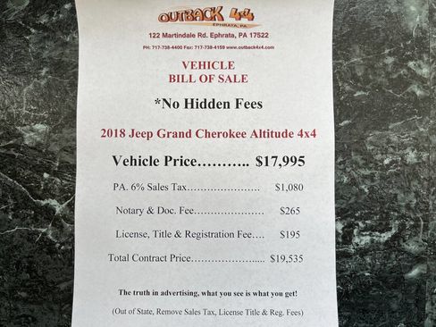 Used 2018 Jeep Grand Cherokee Altitude image 2