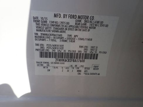 Used 2015 Ford Flex SEL w/ Equipment Group 202A AWD/4WD image 11