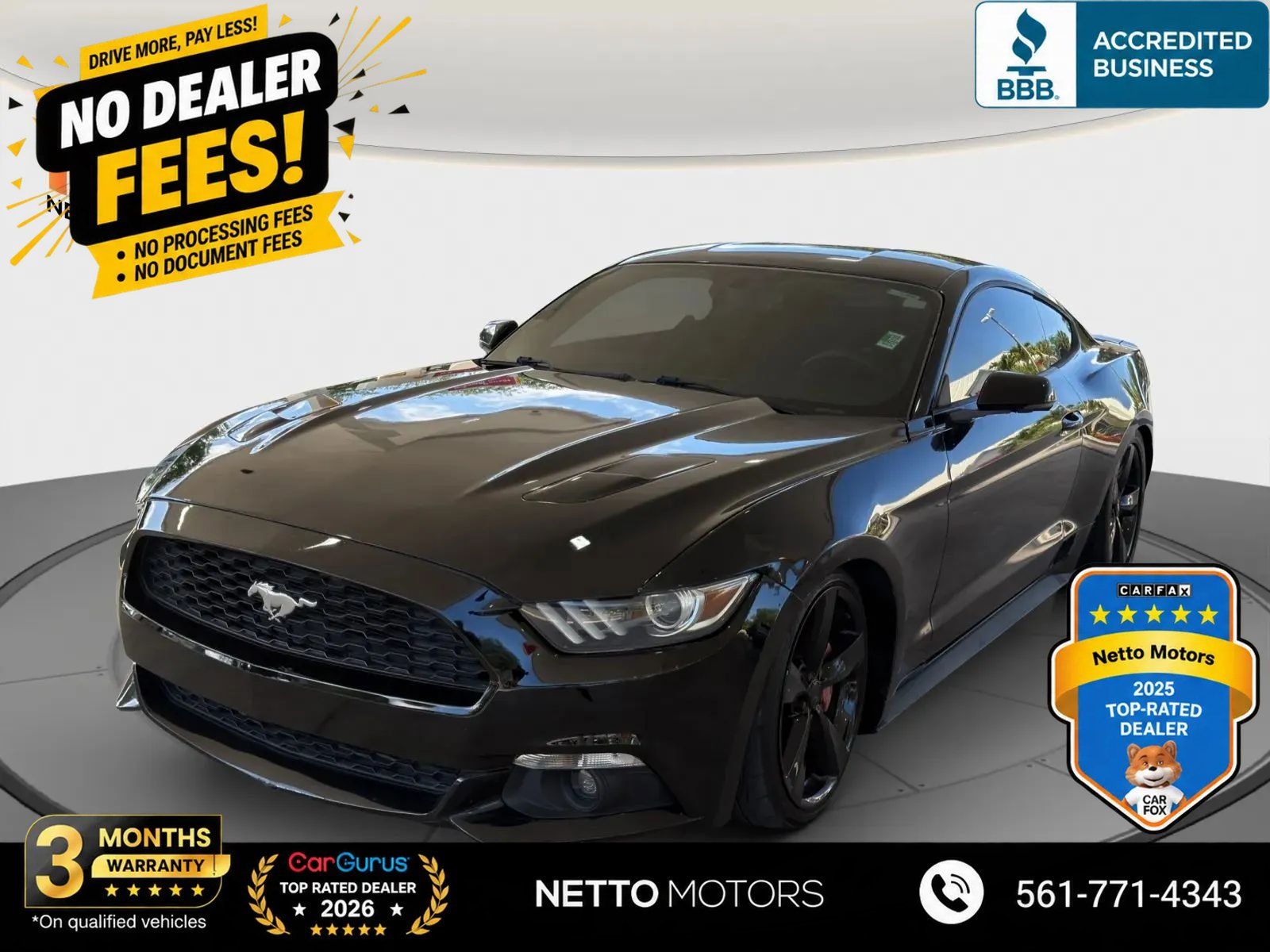 Used 2015 Ford Mustang Premium w/ Ecoboost Performance Package RWD image 1
