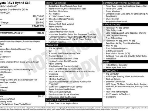 Used 2017 Toyota RAV4 XLE w/ All Weather Liner Package AWD/4WD image 14