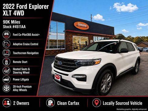 Used 2022 Ford Explorer XLT w/ Equipment Group 202A AWD/4WD image 2