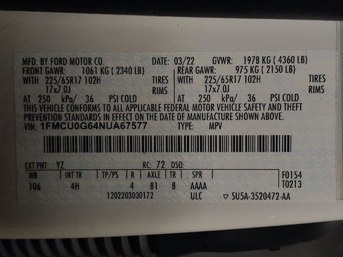 Used 2022 Ford Escape SE FWD image 33