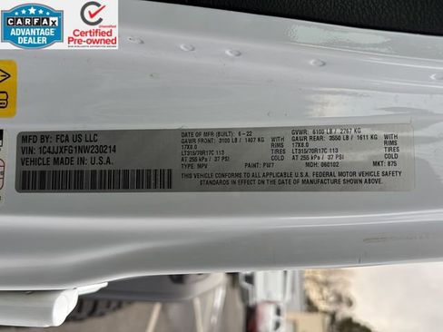 Certified 2022 Jeep Wrangler Unlimited Rubicon w/ Xtreme Recon 35" Tire Package image 44