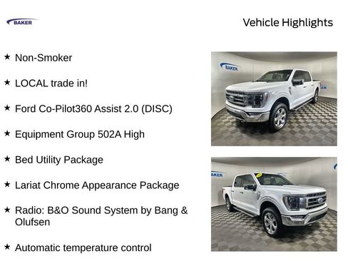 Used 2022 Ford F150 Lariat w/ Equipment Group 502A High AWD/4WD image 4