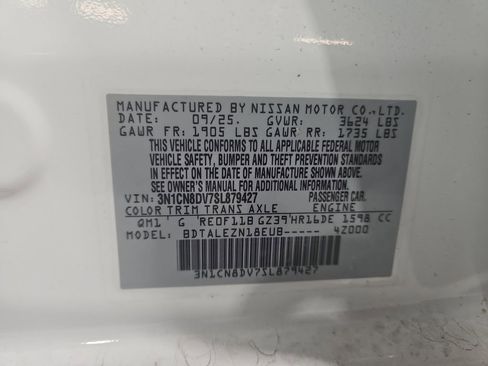 New 2025 Nissan Versa S w/ Trunk Package image 27