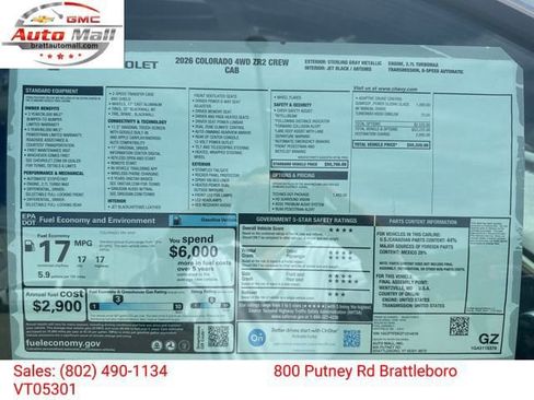 New 2026 Chevrolet Colorado ZR2 w/ Technology Package AWD/4WD image 29