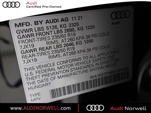 Certified 2022 Audi Q3 2.0T Premium Plus AWD/4WD image 3