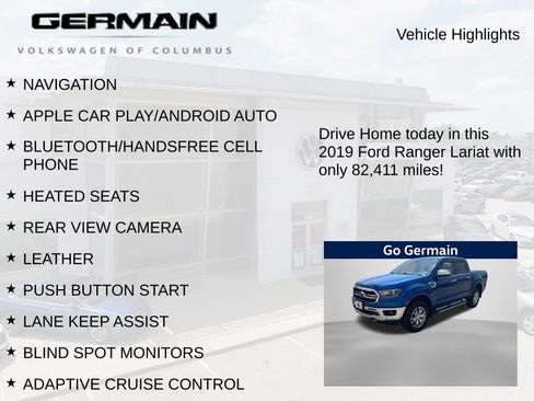 Used 2019 Ford Ranger Lariat w/ Equipment Group 501A Mid AWD/4WD image 5