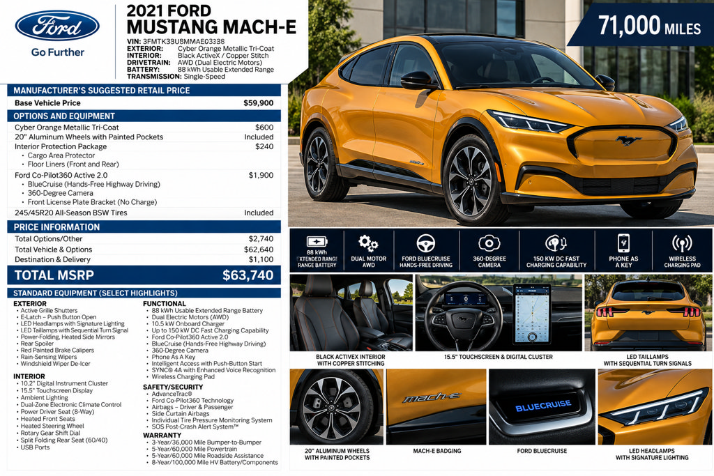 Used 2021 Ford Mustang Mach-E GT AWD/4WD image 2