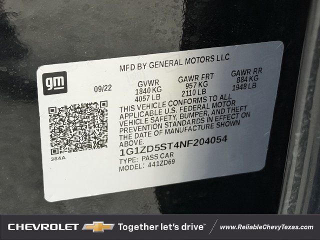 Used 2022 Chevrolet Malibu LT w/ Midnight Edition FWD image 33
