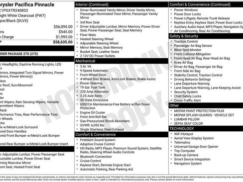 New 2026 Chrysler Pacifica Pinnacle image 29