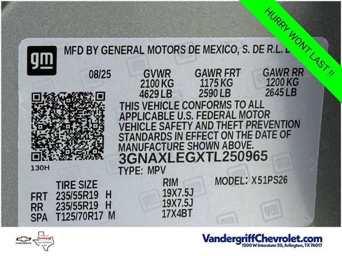Certified 2026 Chevrolet Equinox RS w/ Convenience Package III FWD image 27