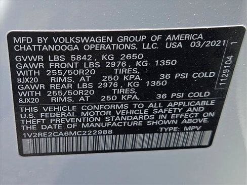 Used 2021 Volkswagen Atlas Cross Sport SE w/ Panoramic Sunroof Package AWD/4WD image 30