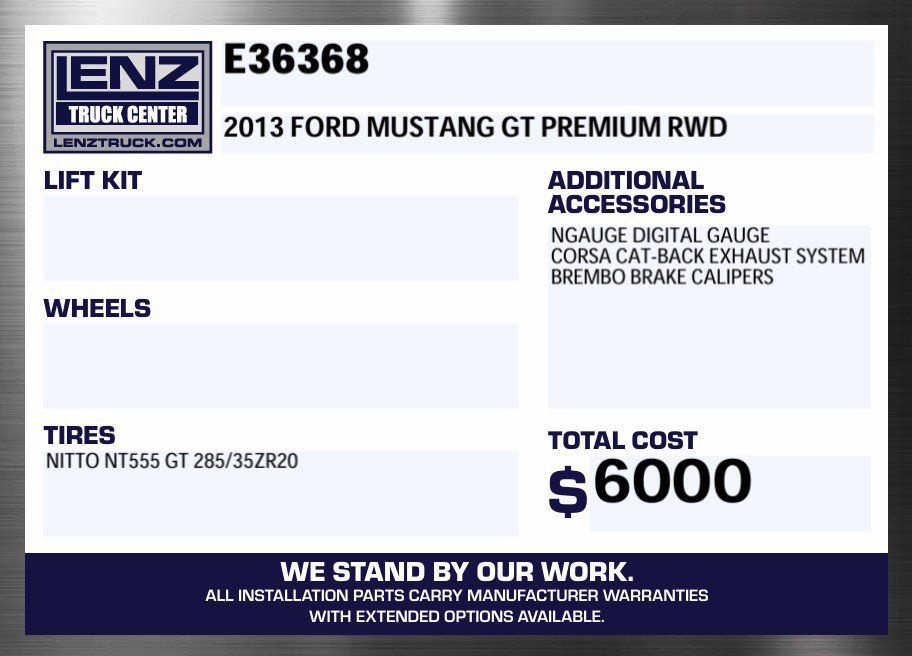 Used 2013 Ford Mustang GT Premium w/ Security Pkg RWD image 2