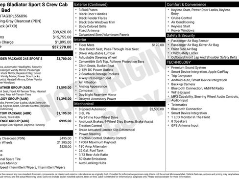 Used 2023 Jeep Gladiator Sport AWD/4WD image 3