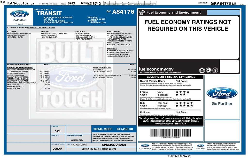 Used 2016 Ford Transit 350 XLT RWD image 33