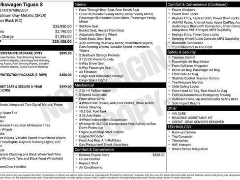 Used 2023 Volkswagen Tiguan S w/ Driver Assistance Package FWD image 10