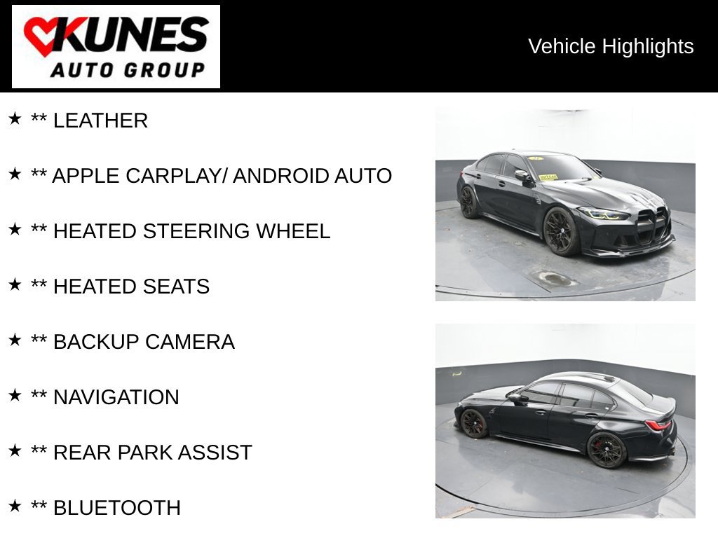 Used 2021 BMW M3 w/ M Carbon Exterior Package RWD image 2