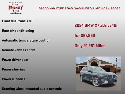 Used 2024 BMW X7 xDrive40i w/ Climate Comfort Package image 15