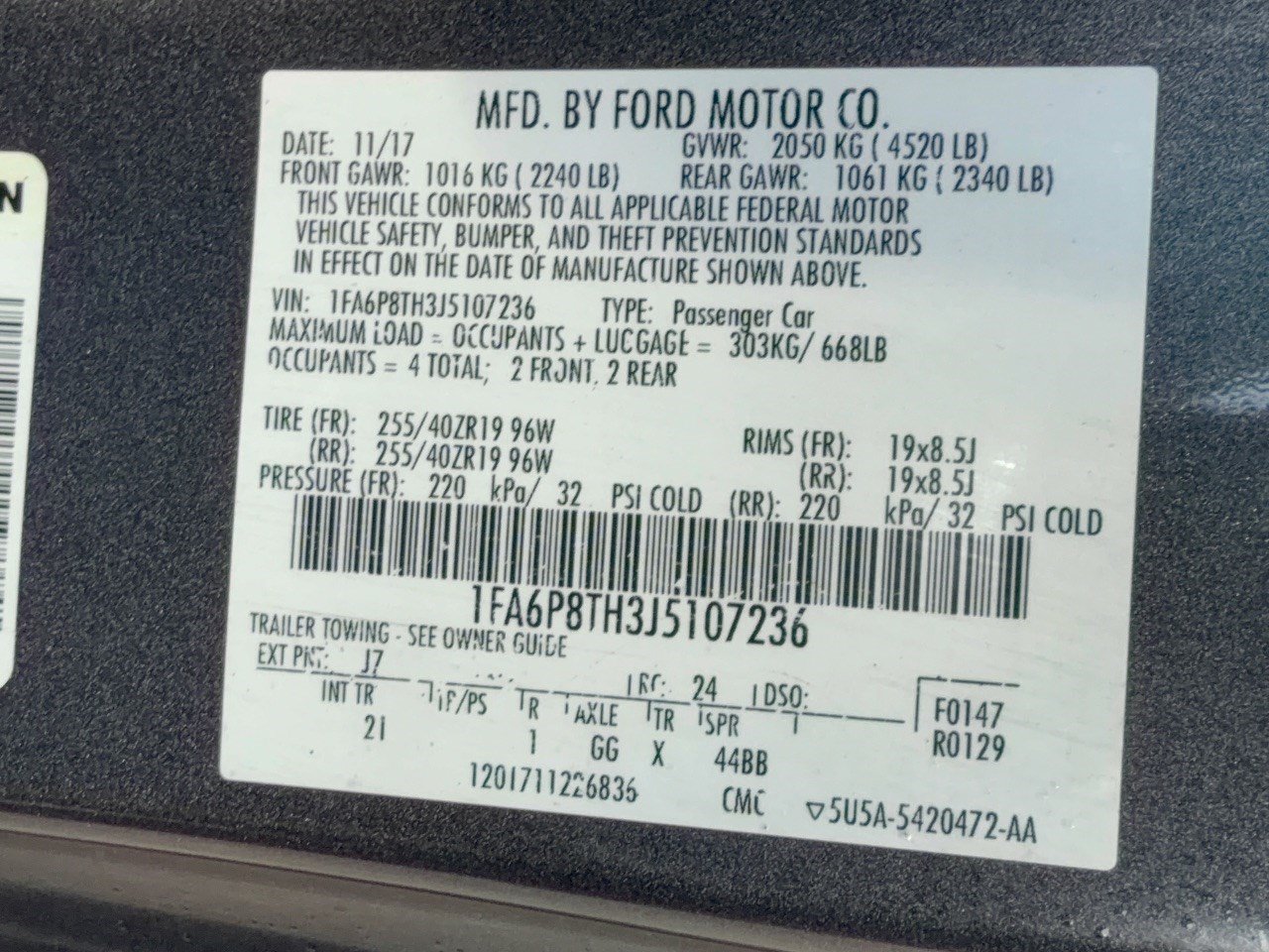 Used 2018 Ford Mustang Coupe w/ Wheel & Stripe Package RWD image 31