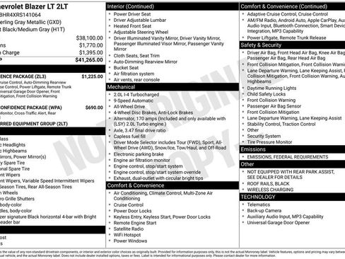 Certified 2024 Chevrolet Blazer LT w/ Convenience Package image 6