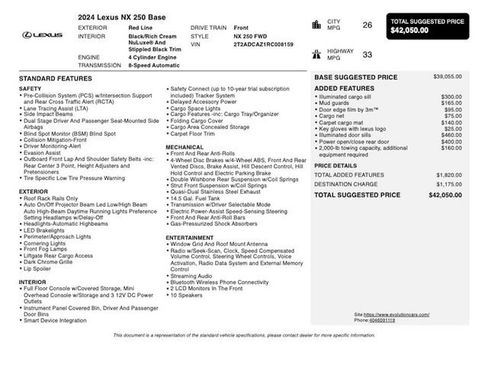 Used 2024 Lexus NX 250 FWD w/ Towing Package (2000 Lbs) image 4